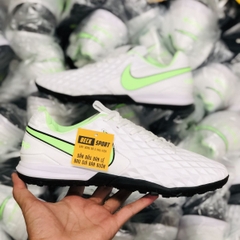 Giày Bóng Đá Nike Tiempo Legend 8 Pro Trắng Vạch Xanh Lá Đế Đen V2 TF