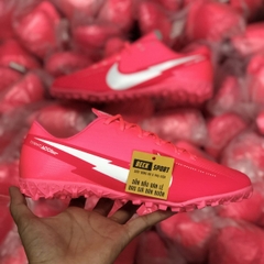 Giày Bóng Đá Nike Mercurial Vapor 13 Academy Hồng Vạch Trắng V2 TF