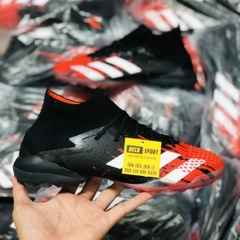 Giày Bóng Đá Adidas Predator 20.1 Mutator Đen Mũi Đỏ Vạch Trắng Cổ Cao TF