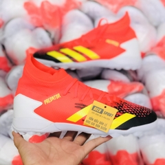 Giày Bóng Đá Adidas Predator 20.3 Cam Mũi Đen Vạch Vàng Cổ Cao TF