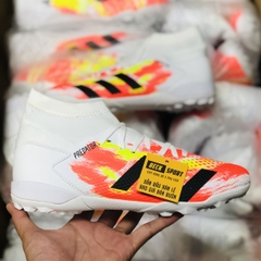 Giày Bóng Đá Adidas Predator 20.3 Uniforia Đỏ Vàng Gót Trắng Vạch Đen Cao Cổ HQ TF