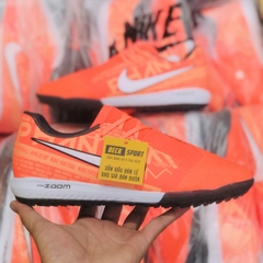 Giày Bóng Đá Nike Zoom Phantom VNM Pro Cam Đỏ Vạch Trắng Giấu Dây TF