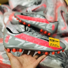 Giày Bóng Đá Nike Mercurial Vapor 13 Academy Xám Hồng Vạch Đen AG