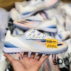 Giày Bóng Đá Adidas X Ghosted .1 Trắng Vạch Xanh Biển Cam TF