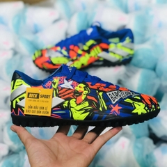 Giày Bóng Đá TQ Adidas Nemeziz 19.4 Messi Xanh Than Cam Chuối Vạch Xám TF