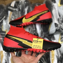 Giày Bóng Đá Nike Mercurial Superfly 7 Elite Đỏ Đen Vạch Vàng Cổ Cao TF