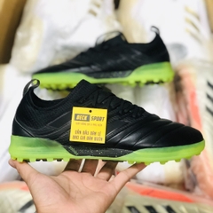 Giày Bóng Đá Adidas Copa 19.1 Đen Tuyền Đế Xanh Lá Da Thật TF