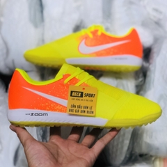 Giày Bóng Đá Nike Zoom Phantom VNM Vàng Gót Cam Vạch Trắng Giấu Dây TF