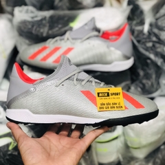 Giày Bóng Đá Adidas X 19.3 Xám Vạch Đỏ Đế Đen TF