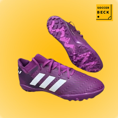 Giày Bóng Đá Adidas Nemeziz 18.3 Tím Vạch Trắng Cổ Lửng TF