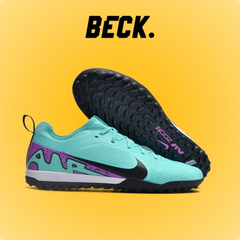 Giày Bóng Đá Nike Mercurial Vapor 15 Pro Xanh Ngọc Gót Tím Cổ Lửng V2 TF