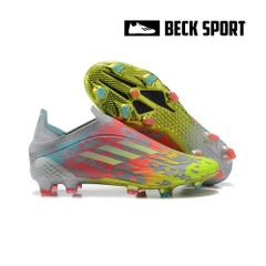 Giày Bóng Đá Adidas X Speedflow+ Siêu Nhẹ Numbers Up Xám Cầu Vồng Không Dây FG