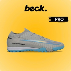 Giày Bóng Đá Nike Mercurial Vapor 16 Elite V1 Xám Vạch Xanh Biển Cổ Lửng TF