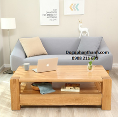Bàn sofa 2 hộc gỗ sồi - Chunky