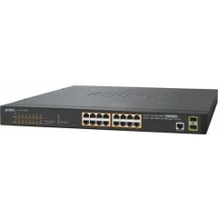 PLANET GS-4210-16P2S: IPv6/IPv4, 16 Port Gigabit POE + 2 Port 100/1000X SFP