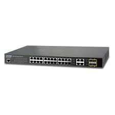 Switch PLANET WGSW-28040, 24-Port 10/100/1000T + 4-Port Gigabit TP/SFP