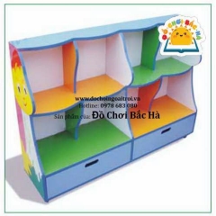 giá đồ chơi hình nấm 2 ô kéo - B138