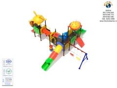 Nhà khối liên hoàn cầu trượt xích đu a1181