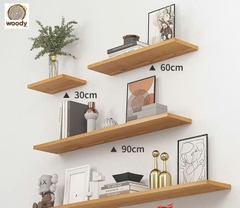 Kệ Gỗ gắn Tường Trang Trí Decor,  gỗ cao su (GỖ THẬT, PHỦ BÓNG), Chống Xước Đựng Sách Decor Phòng, đựng đồ decor trang trí, kèm dụng cụ lắp đặt kệ treo bàn học kệ đựng mỹ phẩm Kệ Sách Trưng Bày