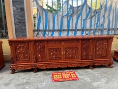 Kệ Tivi Hoa Lá Tây Gỗ Hương Đá