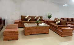 Bộ Sofa Quây Pháo 2 văng Gỗ Hương Đá Hàng K4 Ván 2p
