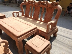Bộ bàn ghế gỗ cẩm nam phi hàng đào tay 12