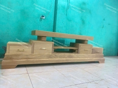 Kệ tivi nguyên khối gỗ cẩm vàng