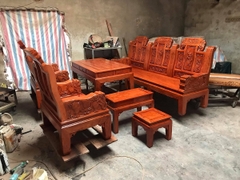 Bộ bàn ghế như ý tay voi cả con gỗ hương đá