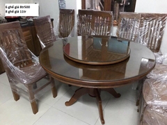 ​Bộ Bàn Ghế Ăn Tròn - gỗ sồi nga