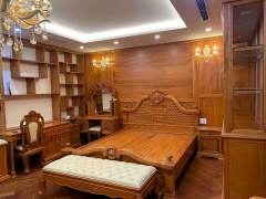 Giường Cột Gỗ Gõ Đỏ