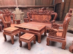 Bộ bàn ghế rồng phượng,rồng mai gỗ hương đá