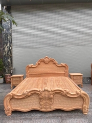 Giường Tân Cổ Điển Chương Cao Gỗ Gõ Đỏ