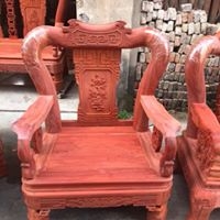 Bộ bàn ghế minh quốc triện gỗ hương đỏ nam phi