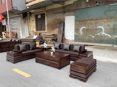 Sofa Chân Pháo 2 Văng Gỗ Sồi Nga