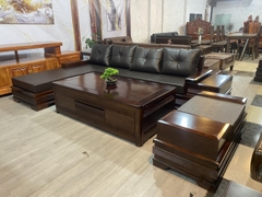 Sofa Chân Pháo Góc L Liền Gỗ Sồi Nga