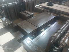 Bộ Bàn Ghế Tân Cổ Điển Gỗ Mun Đuôi Công