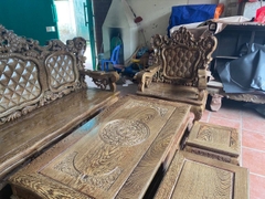 Bộ bàn ghế mẫu mới hoàng gia gỗ mun đuôi công