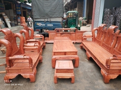 Bộ bàn ghế tần thủy hoàng gỗ hương đá