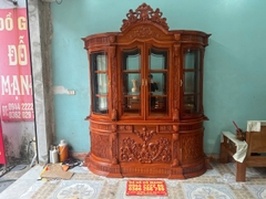 Tủ Rượu Tân Cổ Điển Gỗ Hương Đá