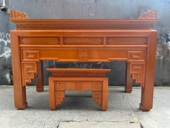Bàn Thờ Gia Tiên Mẫu Thọ Trơn Gỗ Gụ Lào