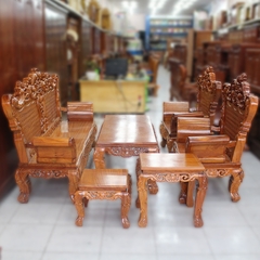 Bộ bàn ghế hoàng gia gỗ gõ đỏ
