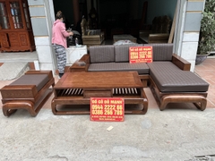 Bộ Sofa Chân Đùi Gà Góc L Gỗ Sồi Nga
