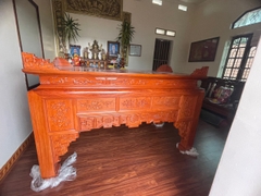 Án Gian Thờ Như Ý Tứ Quý Gỗ Hương Đá