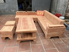 Bộ bàn ghế sofa góc gỗ hương đá