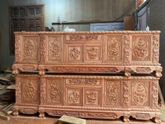 Kệ Tivi Tứ Linh Gỗ Hương Đá