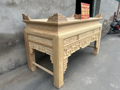 Bàn thờ Gia Tiên mẫu Triện Sen gỗ Gụ Lào 100% hàng kỹ đẹp.