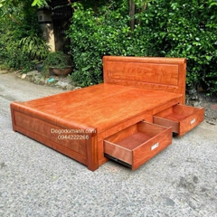 Giường Ngăn Kéo Gỗ Hương Đá