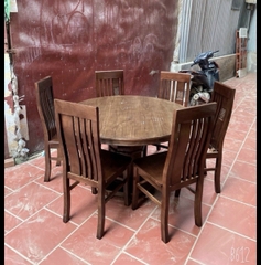 ​Bộ Bàn Ghế Ăn Tròn - gỗ sồi nga