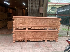 Kệ Tivi Hoàng Gia 4 ngăn kéo Gỗ Hương Đá