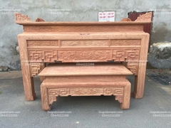 Án Gian Thờ Triện Sen Gỗ Hương Đá